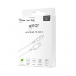 Gear Rund ladekabel Lightning til USB-A 1m Hvit MFI