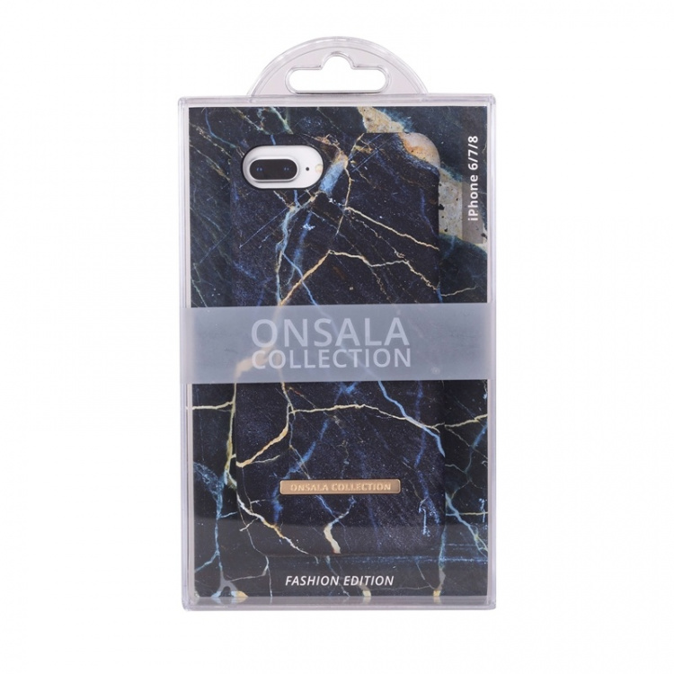 Onsala COLLECTION Mobildeksel Soft Black Galaxy Marble iPhone6/7/8/SE