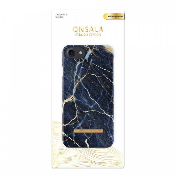Onsala COLLECTION Mobildeksel Soft Black Galaxy Marble iPhone6/7/8/SE