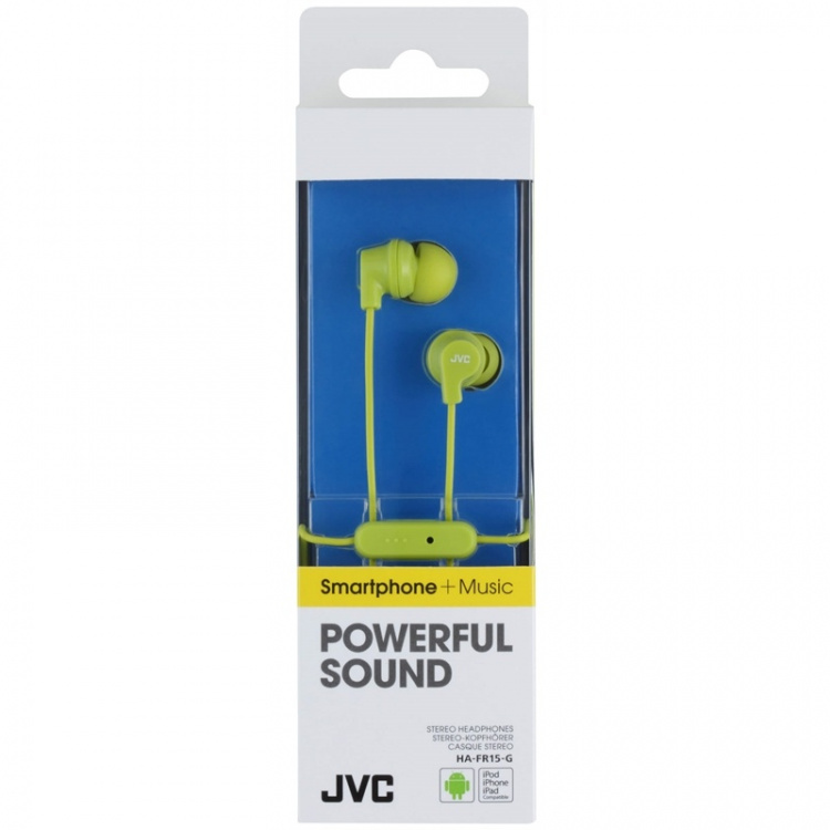 JVC Øreplugger FR15 Mic In-Ear Grønn JVC Øreplugger FR15 Mic In-Ear Grønn