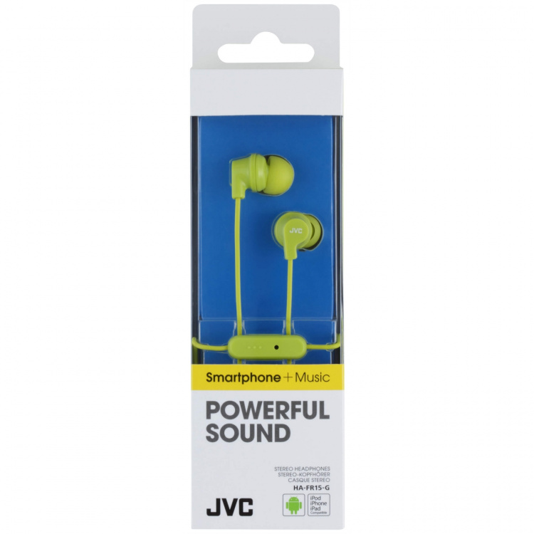 JVC Øreplugger FR15 Mic In-Ear Grønn JVC Øreplugger FR15 Mic In-Ear Grønn