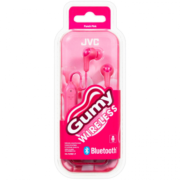 JVC Øreplugger FX9BT Gumy In-Ear Trådløs Mic Rosa JVC Øreplugger FX9BT Gumy In-Ear Trådløs Mic Rosa