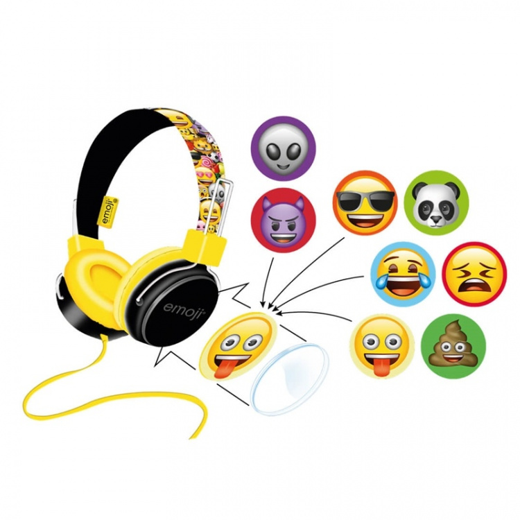 EMOJI Hodetelefon Flip \'N Switch Gul On Ear Universal 85dB