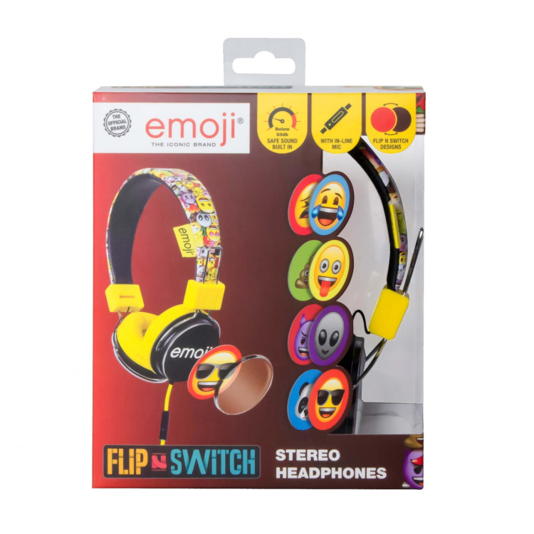 EMOJI Hodetelefon Flip \'N Switch Gul On Ear Universal 85dB