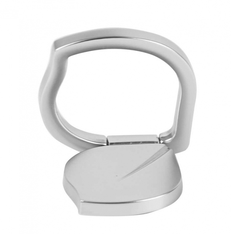 Gear MobilRing Løv Sølv Matt Fingerholder med Stativfunksjon