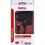 Hama Lader 220V MicroUSB 1A Svart