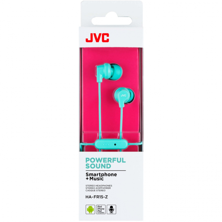 JVC Øreplugger FR15 In-Ear Remote Mic Mint Blå