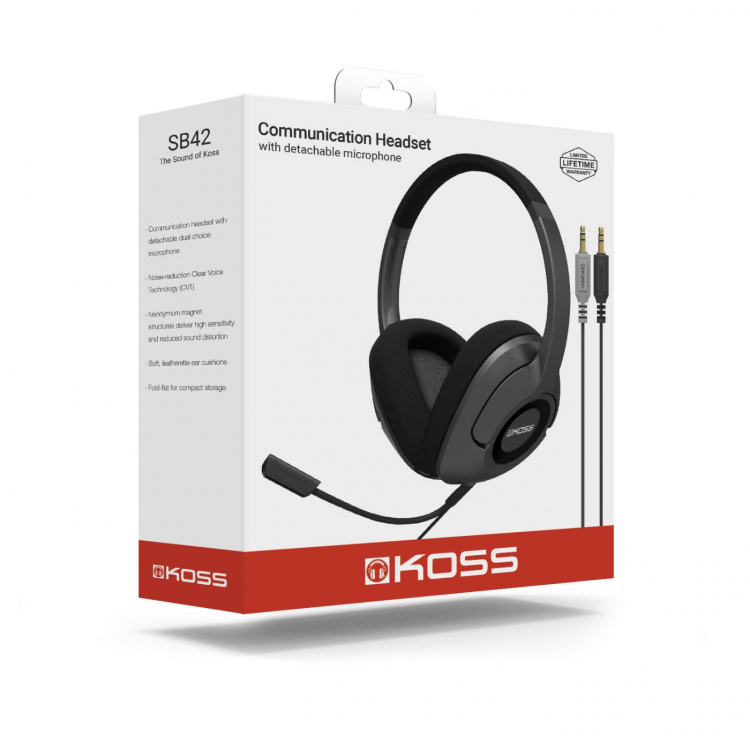 Koss Hodetelefon SB42 Over-Ear Mic Remote Svart Koss Hodetelefon SB42 Over-Ear Mic Remote Svart
