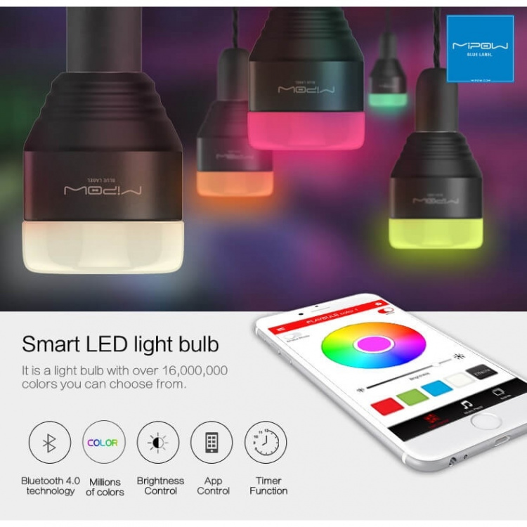 MiPow Playbulb Smart Hvit RGB BT 280lumen 5W E27
