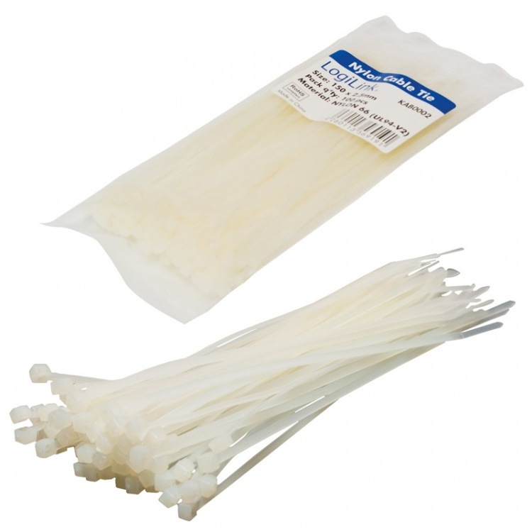 LogiLink Kabelbindere 150x2,5mm 11kg 100stk