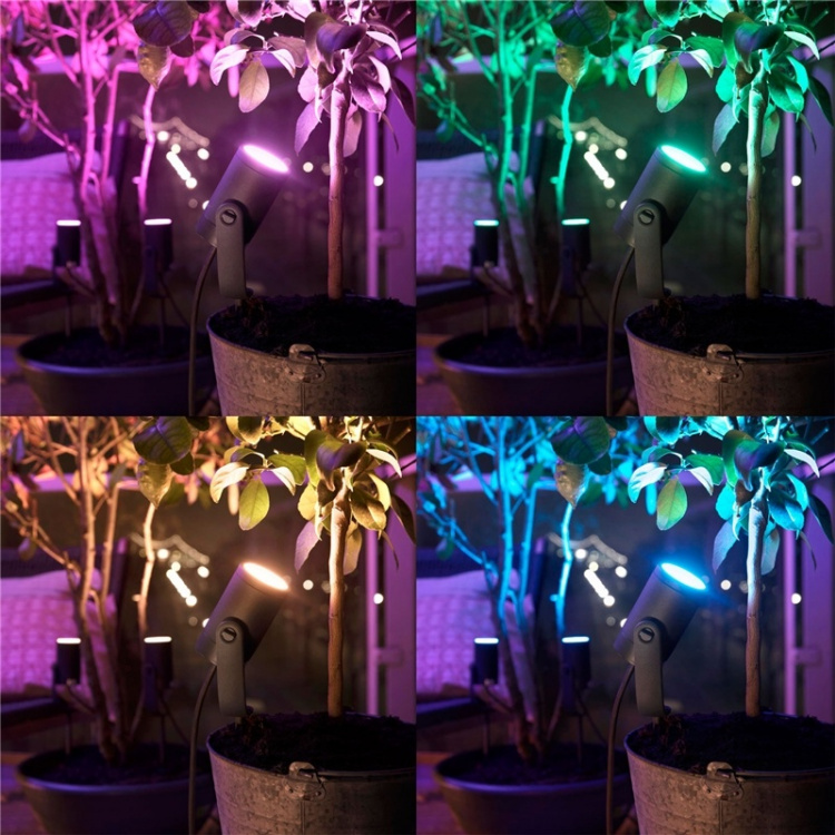 Philips Hue Lily spotlight utendørs Hvit og farget stemningsforlenger. 24V Philips Hue Lily spotlight utendørs Hvit og farget stemningsforlenger. 24V