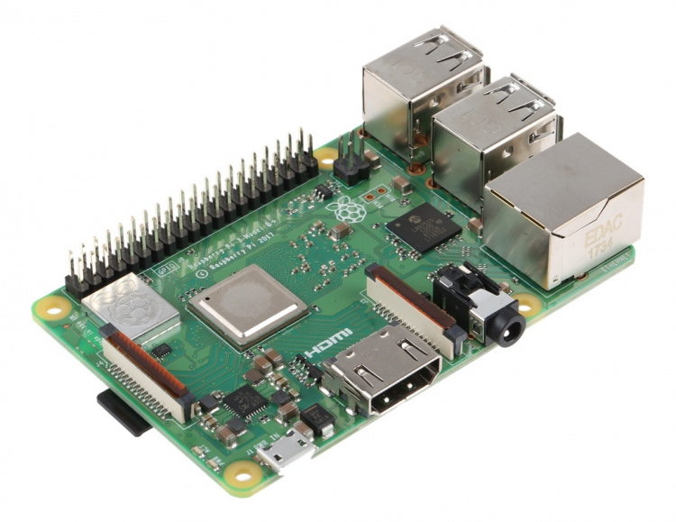 Raspberry Pi 3 Model B+, enkeltkortdatamaskin, Bluetooth, Wi-Fi, PoE