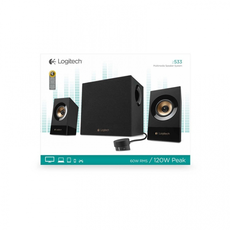 Z533 høyttalersystem 2.1 med subwoofer 2x 3,5 mm 60 W svart