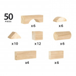Brio 30113 Sett med 50 klosser