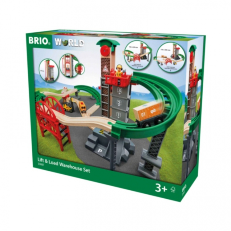Brio 33887 Sett med heissjakt og bro. Brio 33887 Sett med heissjakt og bro.
