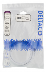 DELTACO Høyhastighets Premium HDMI-kabel, 1,5 m, Ethernet, 4K UHD, hvit DELTACO Høyhastighets Premium HDMI-kabel, 1,5 m, Ethernet, 4K UHD, hvit