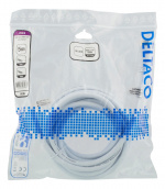 DELTACO Høyhastighets HDMI-kabel, 5 m, Ethernet, 4K UHD, hvit