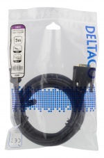 DELTACO HDMI til DVI-kabel, 3 m, Full HD, svart DELTACO HDMI til DVI-kabel, 3 m, Full HD, svart