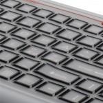 DELTACO Silikon-tastatur, sølsikkert, blå LED, IP68, grå/svart