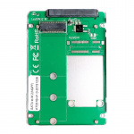 M.2 SSD til SATA-adapter, SATA 6 Gbps, aluminium, sølv