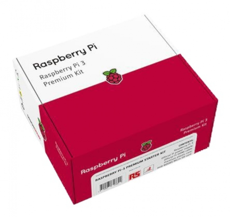 Raspberry Pi 3 B+ Premium-sett, Raspberry Pi 3 B+, strømadapter osv.