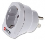 SKROSS Jordet reiseadapter for Europa til USA, 15A, 110-125V, hvit