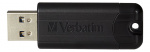 Verbatim PinStripe USB-minnepinne, 16 GB, USB 3.0, uttrekkbar kontakt, svart Verbatim PinStripe USB-minnepinne, 16 GB, USB 3.0, uttrekkbar kontakt, svart