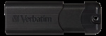 Verbatim PinStripe USB-minnepinne, 16 GB, USB 3.0, uttrekkbar kontakt, svart Verbatim PinStripe USB-minnepinne, 16 GB, USB 3.0, uttrekkbar kontakt, svart