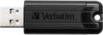 Verbatim PinStripe 256 GB USB-minnepinne, USB 3.0, trykk- og trekkfunksjon,