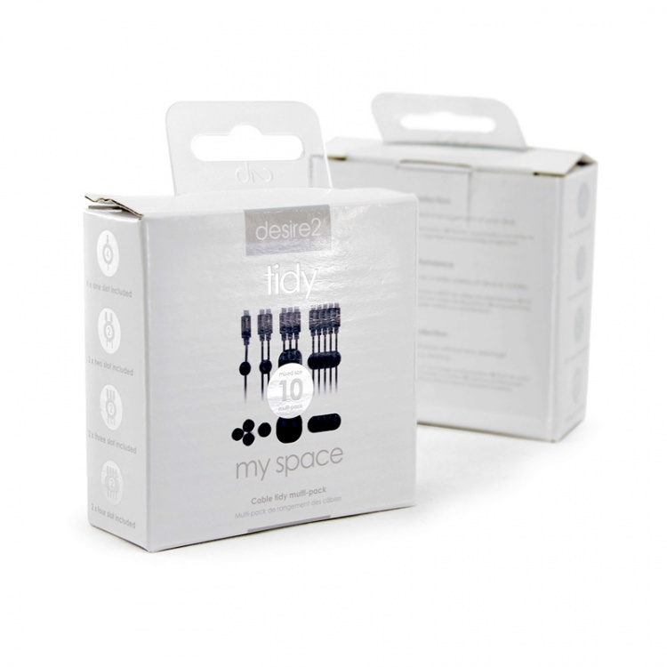 Desire2 Kabelklips Tidy 10pack Svart 4x1 kabel, 2x2 kabler, 2x3 kabler, 2x4 kabler Desire2 Kabelklips Tidy 10pack Svart 4x1 kabel, 2x2 kabler, 2x3 kabler, 2x4 kabler