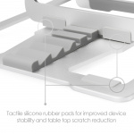 Desire2 Laptopställ Supreme Lite Portable 6 ulike høyder Sølv