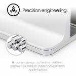 Desire2 Bordstativ for Mac/Ultrabooks Justerbar Aluminiun Sølv