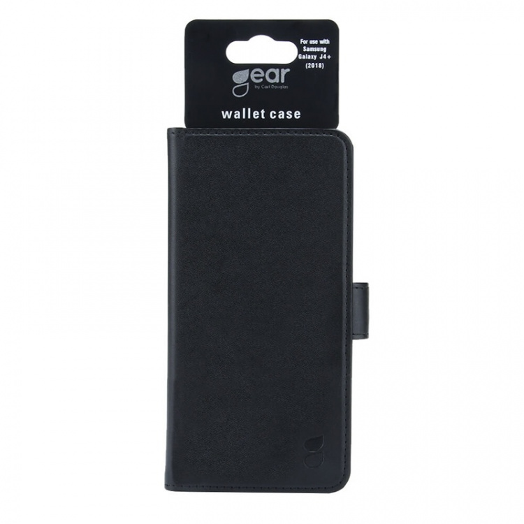 GEAR Lommebokveske Samsung Galaxy J4 Plus 2018 Svart GEAR Lommebokveske Samsung Galaxy J4 Plus 2018 Svart