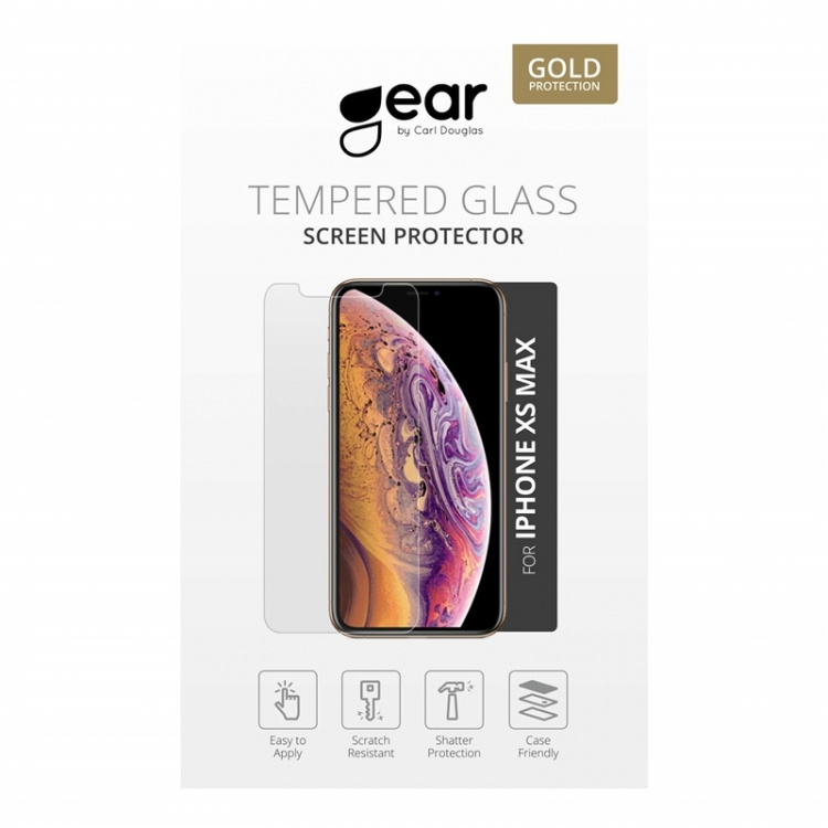 Gear Skjermbeskytter 2.5D Gold Case Friendly - iPhone XS Max Gear Skjermbeskytter 2.5D Gold Case Friendly - iPhone XS Max