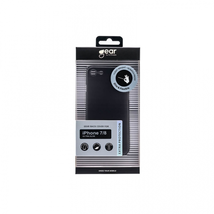 Gear Mobildeksel Ultraslim Svart - iPhone 7/8/SE
