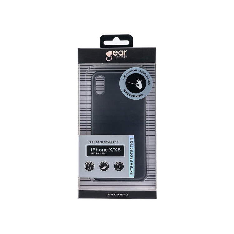 Gear Mobildeksel Ultraslim Svart - iPhone X/XS