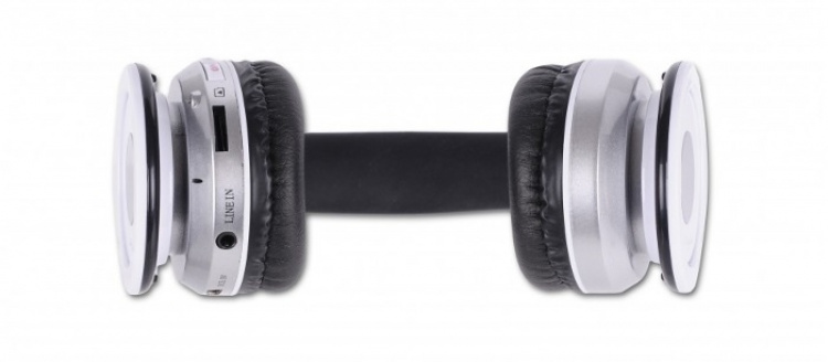 Rebeltec Crystal, trådløse hodetelefoner med Bluetooth, hvit