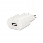 Forever vegglader + iPhone-ladekabel, USB-port, 1A, hvit