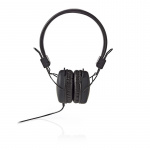 Nedis On-Ear hodetelefoner med kabel | 3.5 mm | Kabellengde: 1.20 m | Sort