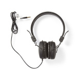 Nedis On-Ear hodetelefoner med kabel | 3.5 mm | Kabellengde: 1.20 m | Sort