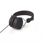 Nedis On-Ear hodetelefoner med kabel | 3.5 mm | Kabellengde: 1.20 m | Sort