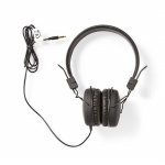 Nedis On-Ear hodetelefoner med kabel | 3.5 mm | Kabellengde: 1.20 m | Sort