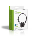 Nedis On-Ear hodetelefoner med kabel | 3.5 mm | Kabellengde: 1.20 m | Sort