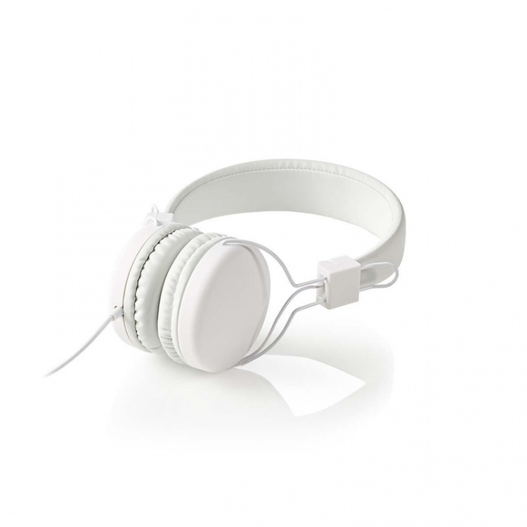Nedis On-Ear hodetelefoner med kabel | 3.5 mm | Kabellengde: 1.20 m | Hvit