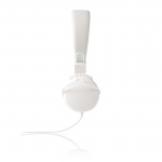 Nedis On-Ear hodetelefoner med kabel | 3.5 mm | Kabellengde: 1.20 m | Hvit