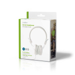 Nedis On-Ear hodetelefoner med kabel | 3.5 mm | Kabellengde: 1.20 m | Hvit