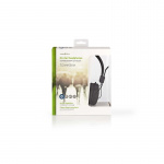 Nedis Trådløse On-Ear hodetelefoner | Maksimal batteritid: 15 timer | Innebygd mikrofon | Trykk kontroll | Stemmestyring | Volumkontroll | Sort