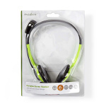 Nedis PC-hodesett | On-Ear | Stereo | 2x 3.5 mm | Fold-Away Mikrofon | Grøn