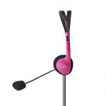 Nedis PC-hodesett | On-Ear | Stereo | 2x 3.5 mm | Fold-Away Mikrofon | Rosa