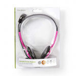Nedis PC-hodesett | On-Ear | Stereo | 2x 3.5 mm | Fold-Away Mikrofon | Rosa